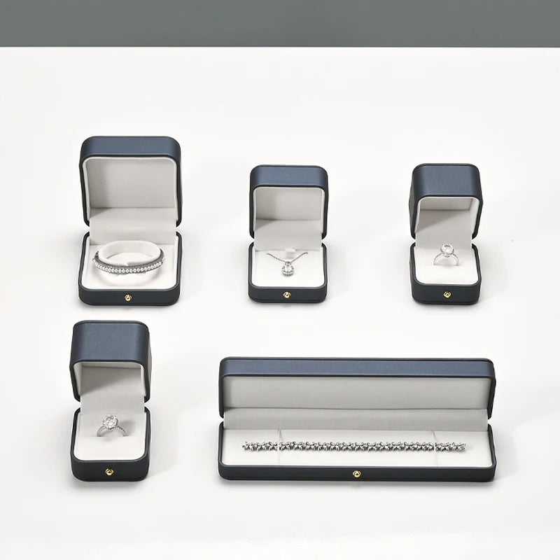 Boîte Bijoux Cuir Cadeau Fiançailles Mariage