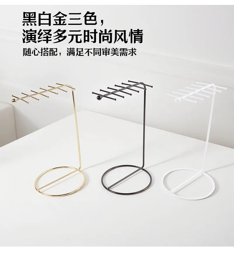 Présentoir Collier Métal 12 Tiges Multi-Chaînes