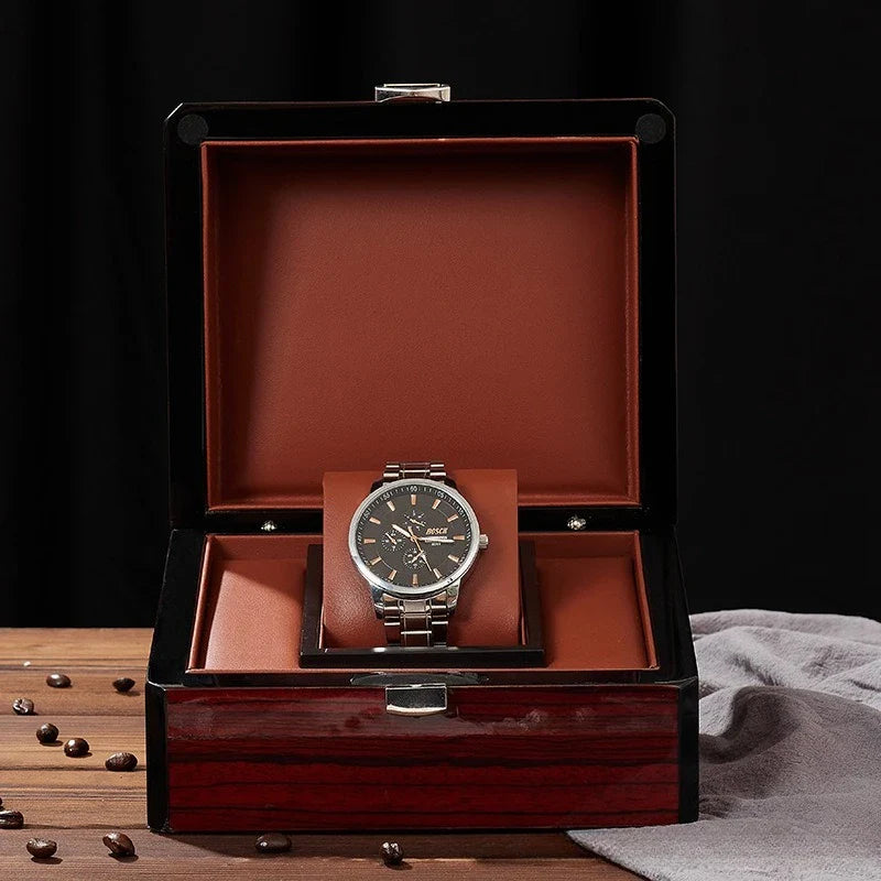 Coffret Présentation Bois Laqué Piano Noir Luxe