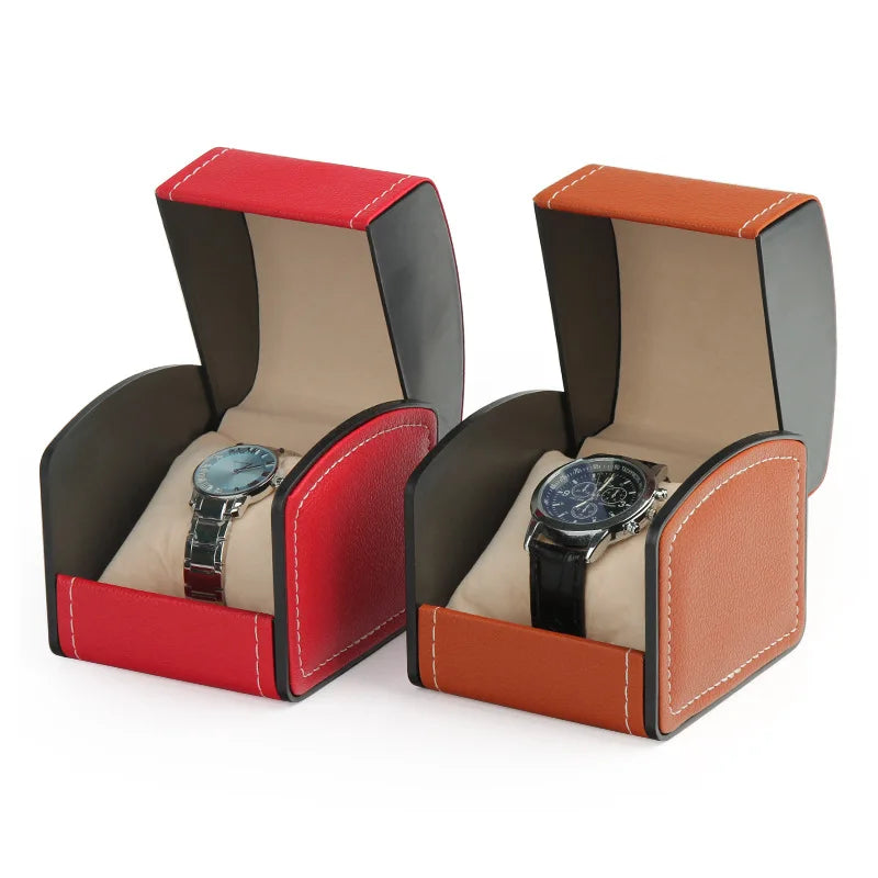 Boîte Cadeau Montre Cuir Carrée Coussin