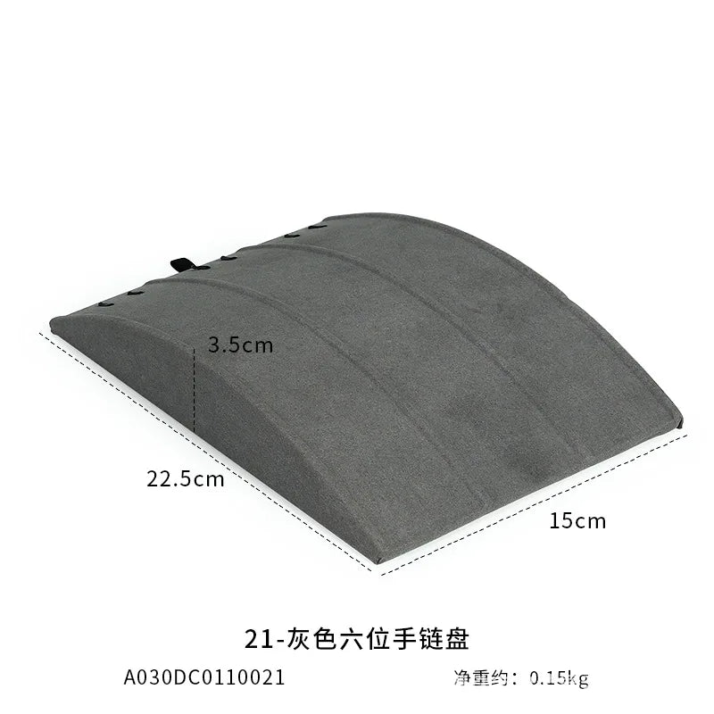 Présentoir Bijoux Microfibre Gris Vitrine