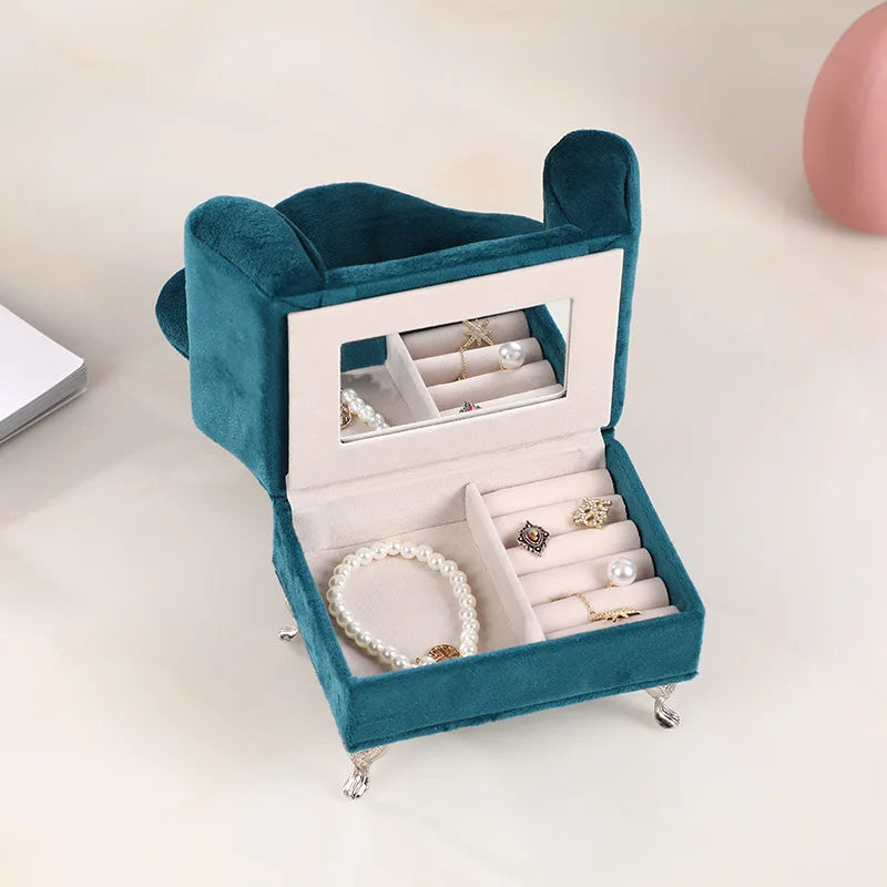 Boîte Bijoux Velours Canapé Décoratif Femme