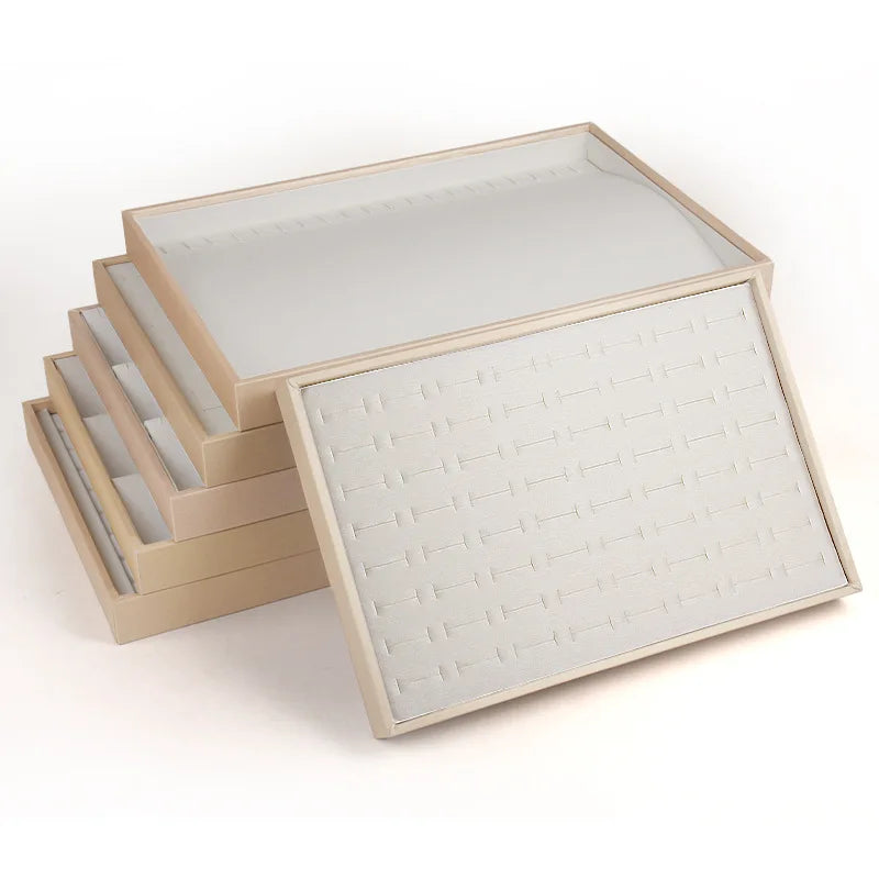 Plateau Bijoux Cuir Empilable Séparateurs Modulaire