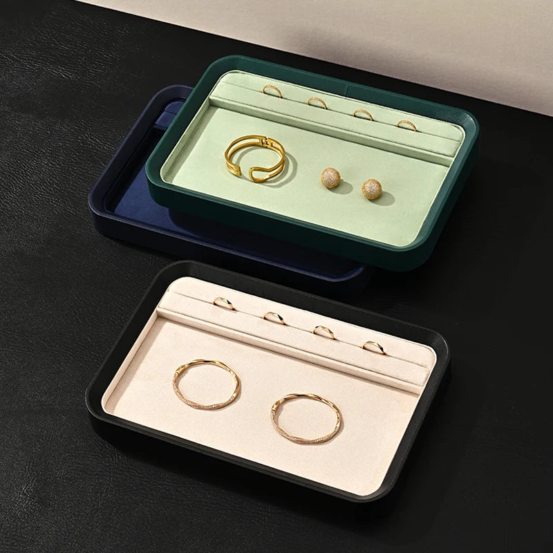 Plateau Cuir Bague Collier Pendentif Premium