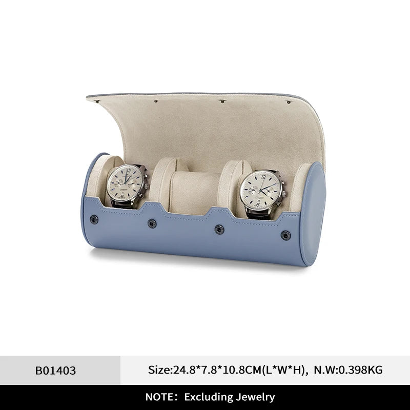 Étui Montre Cuir Voyage Rouleau Emplacements
