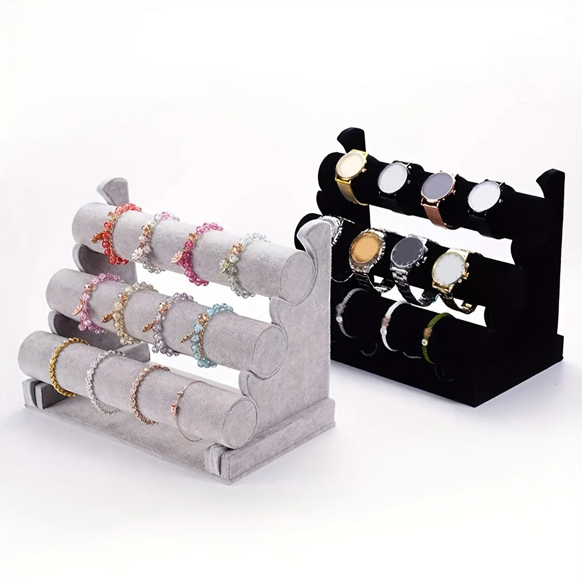 Présentoir Velours Bracelet Collier Montre Couches