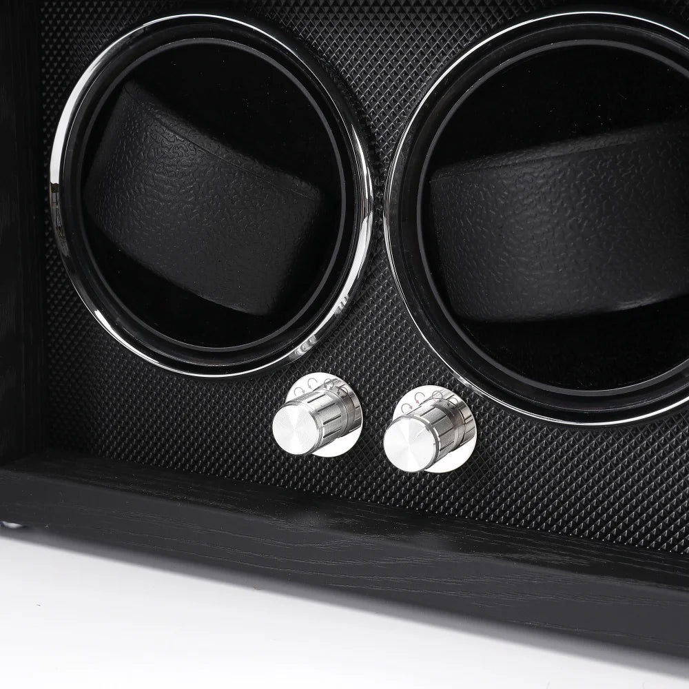 Coffre Fort Montre Bois Rotatif Remontoir LED