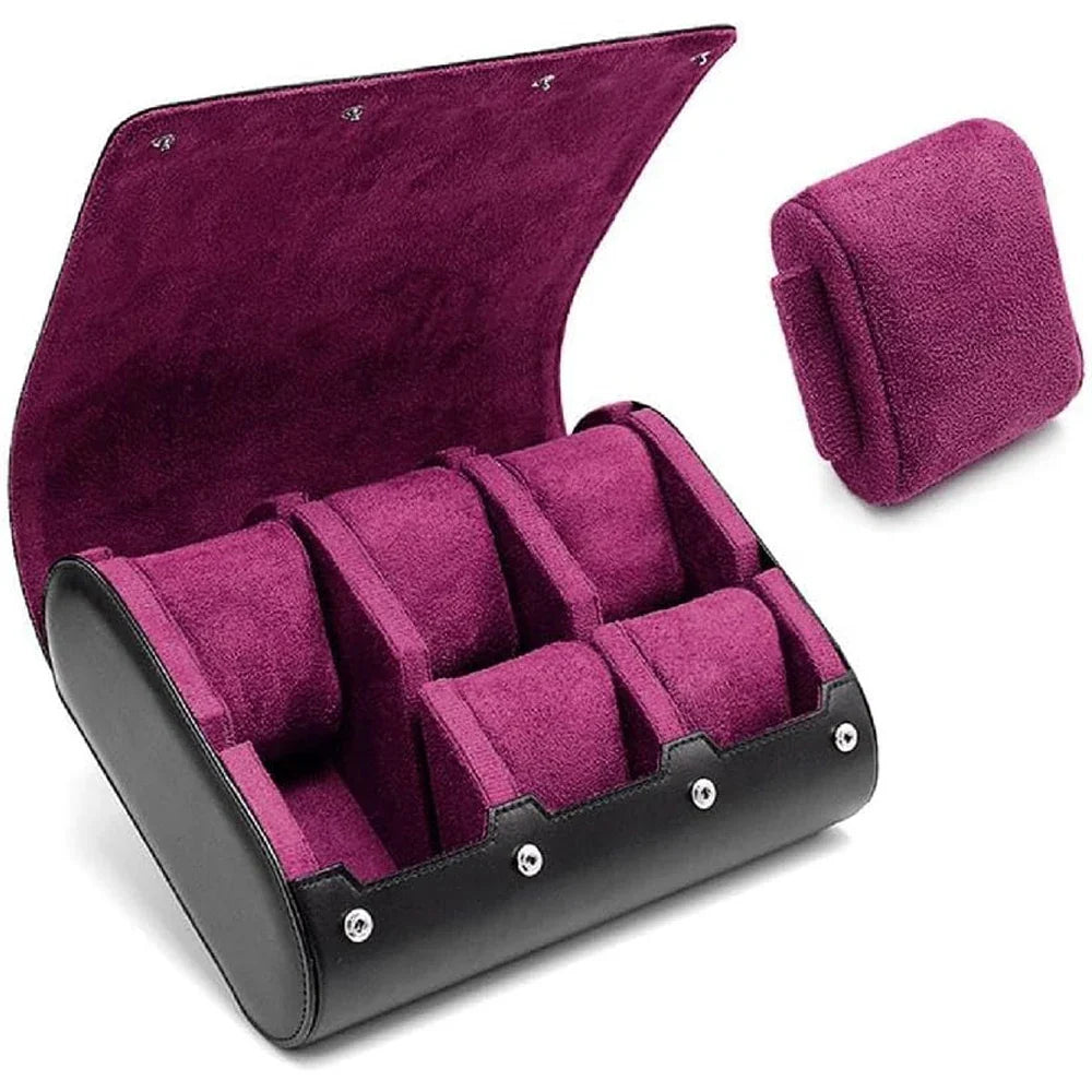 Coffret Montres Cuir Velours 6 Places