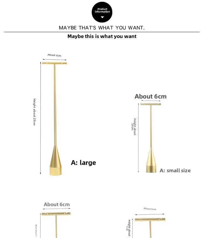 Présentoir Bijoux Métal Doré Élégant