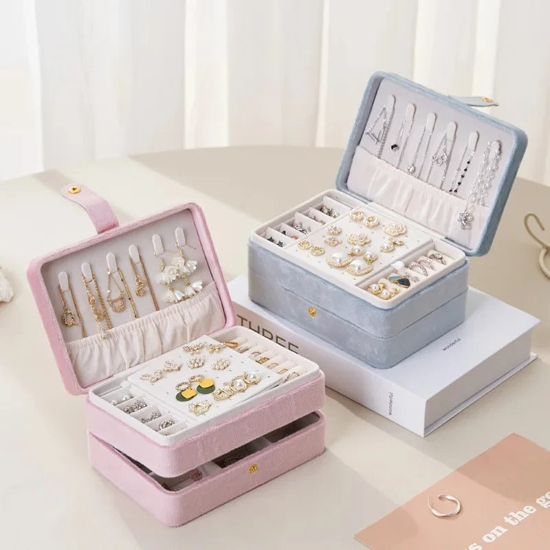 Boîte à Bijoux Voyage Velours Compacte