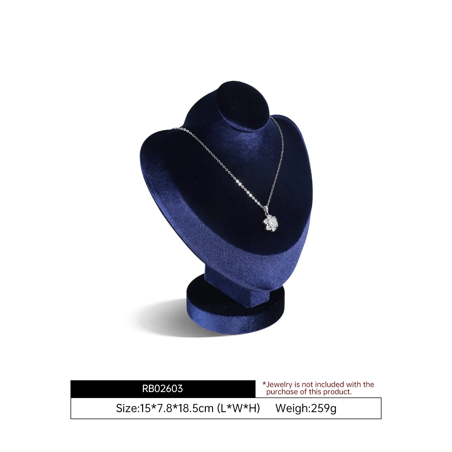 Buste Bijoux Velours Mannequin Vitrine Pendentif