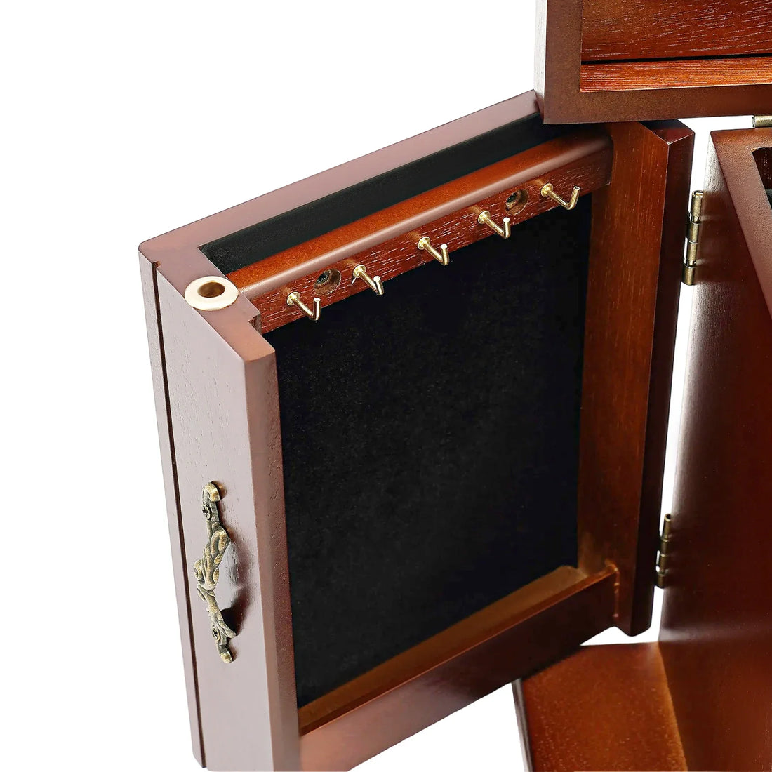 Boite Bijoux Bois Velours Art Deco 5 Niveaux