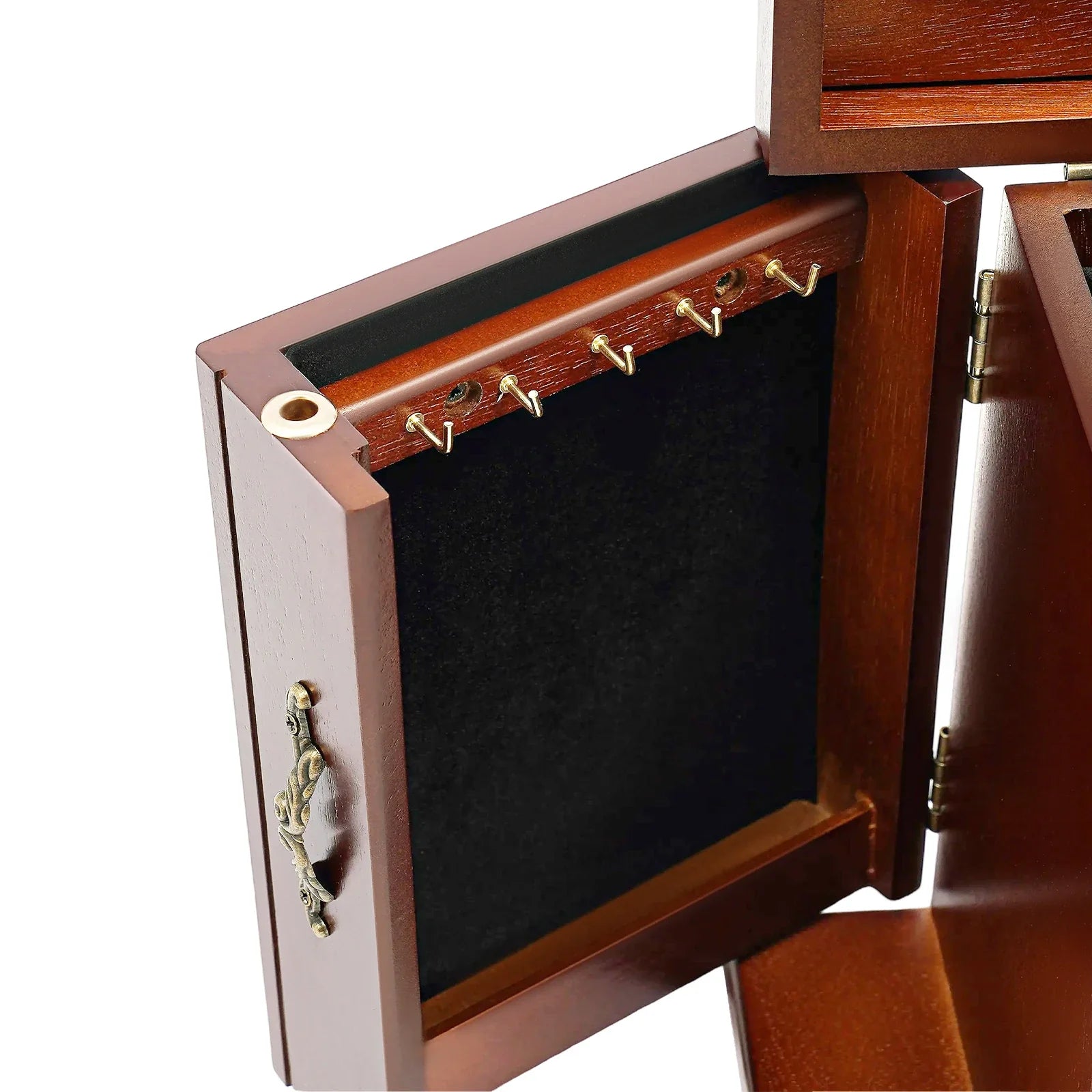 Boite Bijoux Bois Velours Art Deco 5 Niveaux
