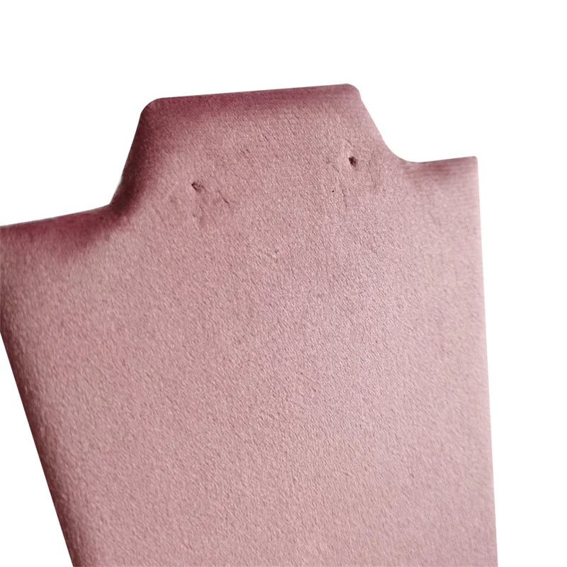 Présentoir Collier Velours Plat Rose Tendre