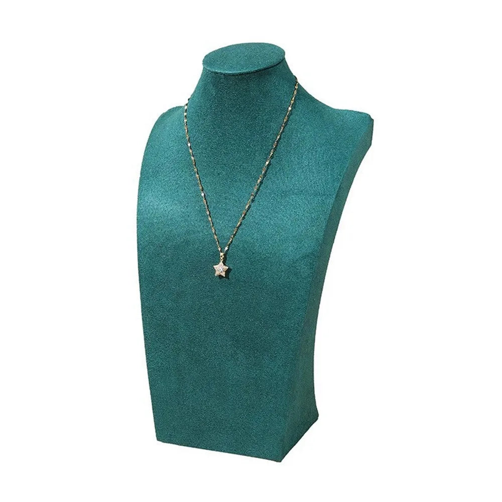 Buste Bijoux Velours Présentoir Vitrine Multi-Coloris