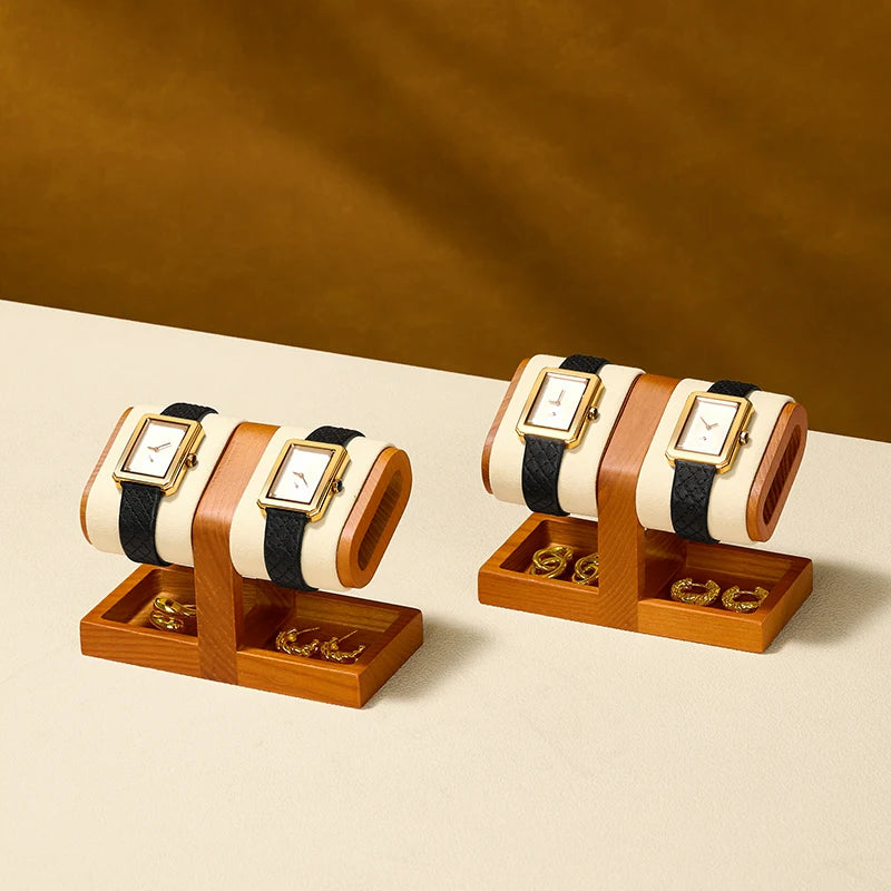 Présentoir Montre Bois Massif Simple Double