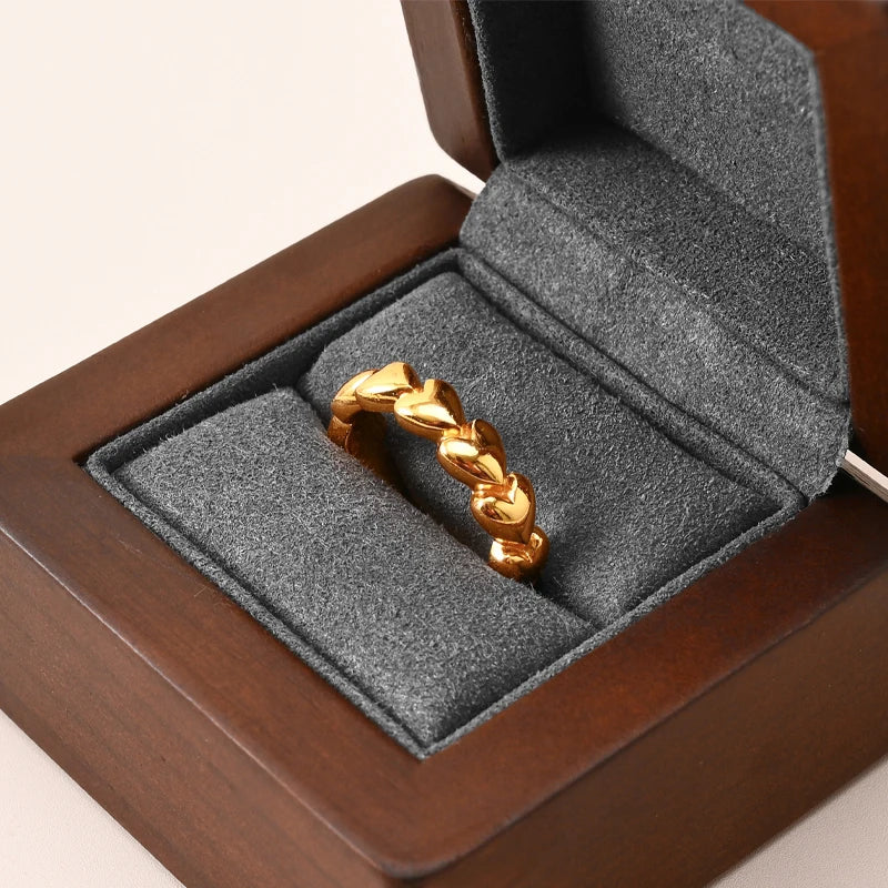 Boîte Bague Bois Mariage Fiançailles Organisatrice