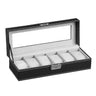Boîte Montre Cuir Verre Noir Emplacements