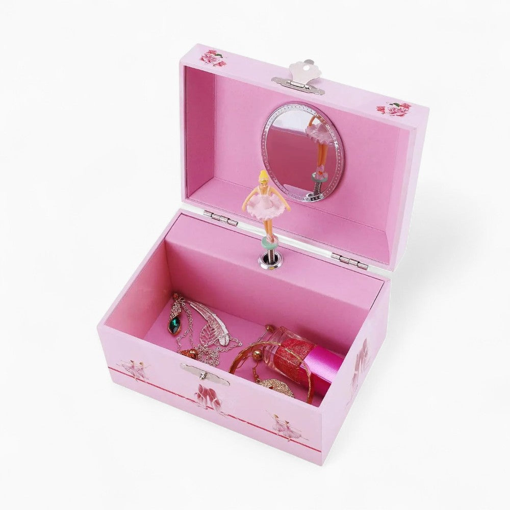 Boîte à Bijoux Danseuse Rose Coffret Bois