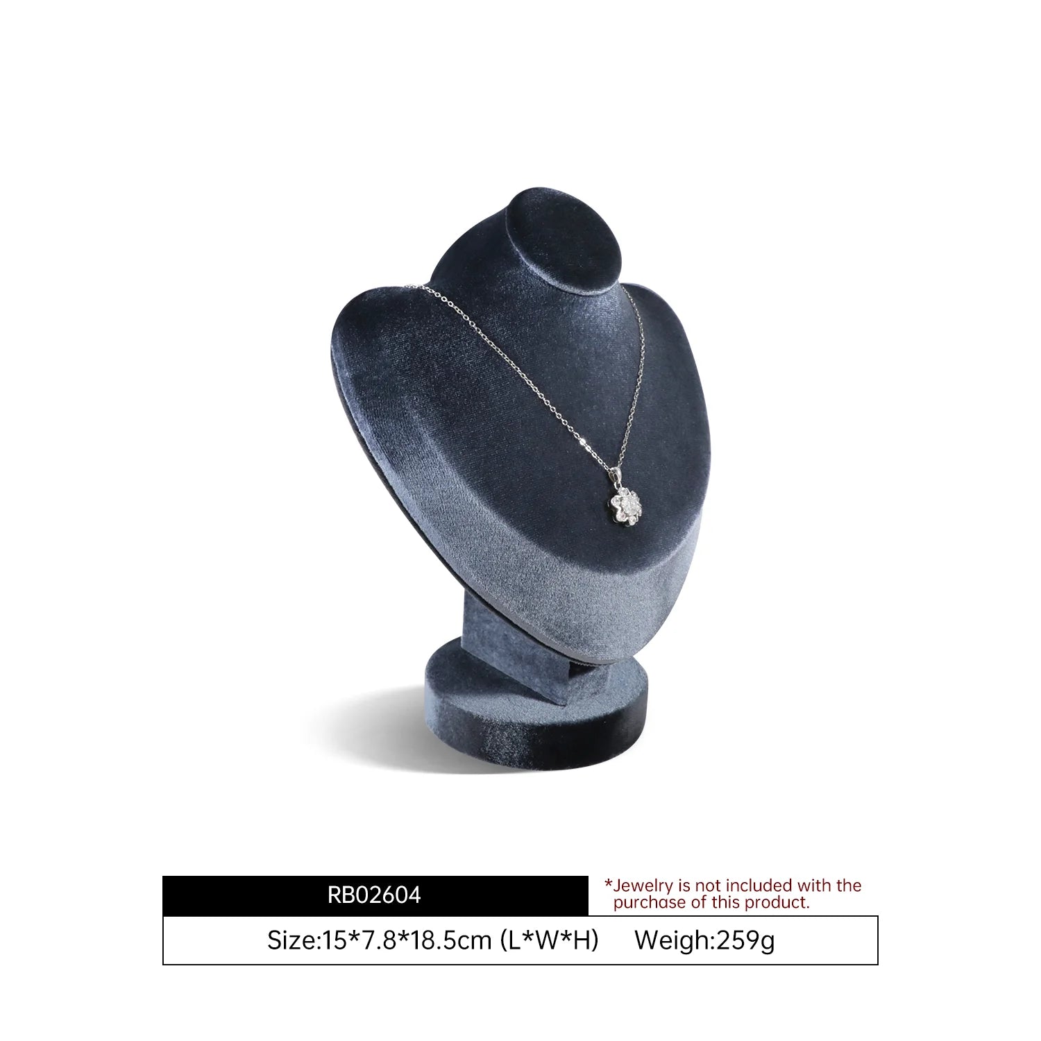 Buste Bijoux Velours Mannequin Vitrine Pendentif