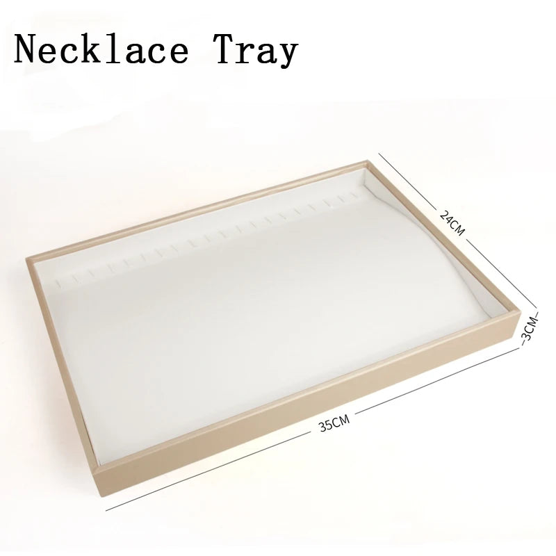 Plateau Bijoux Cuir Empilable Séparateurs Modulaire