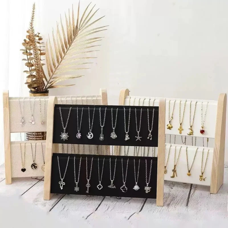 Présentoir Collier Bois Noyer