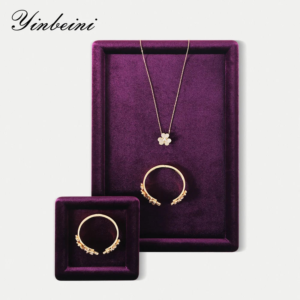 Plateau Présentoir Bijoux Velours Multifonction