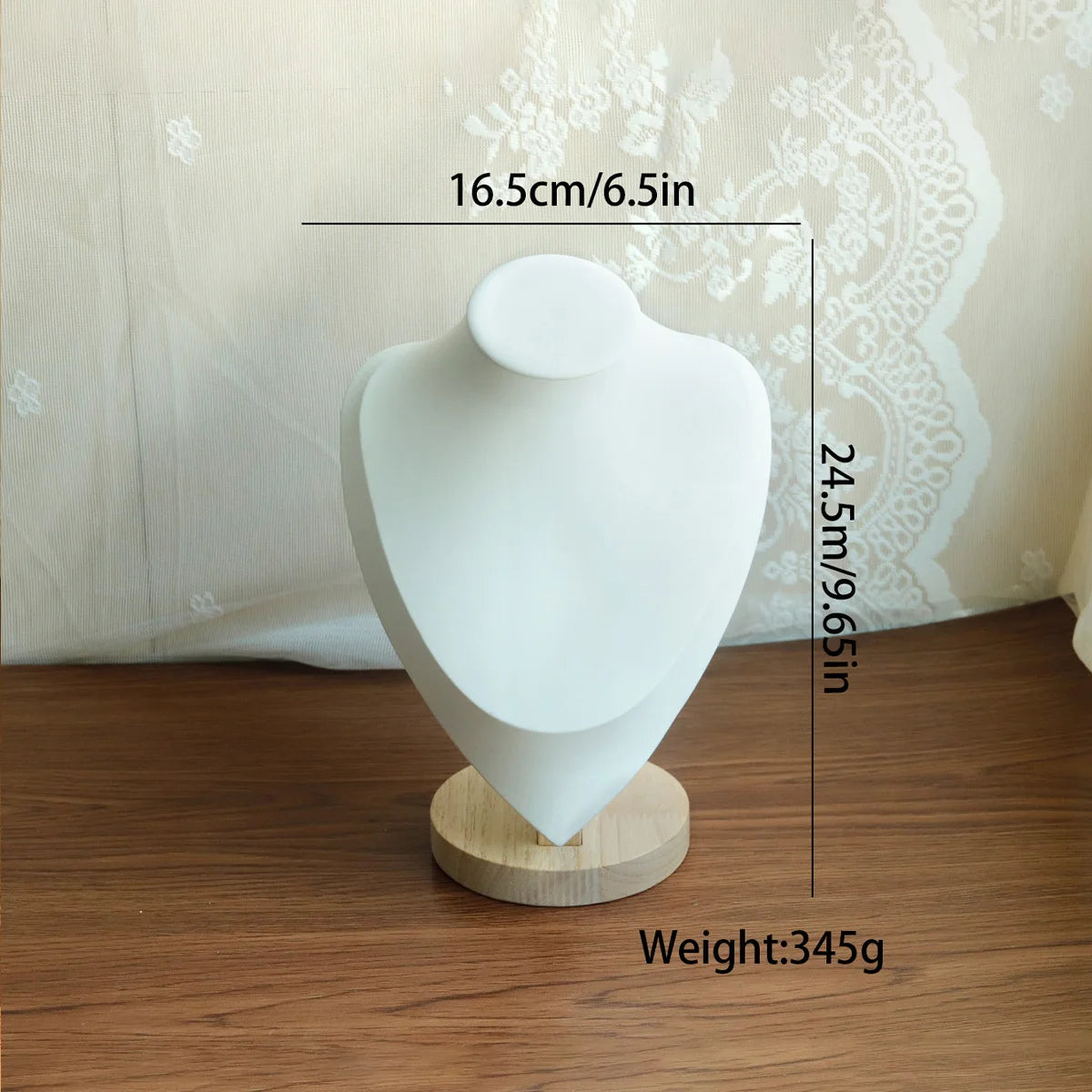 Buste Collier Cuir Premium Mannequin Pendentif