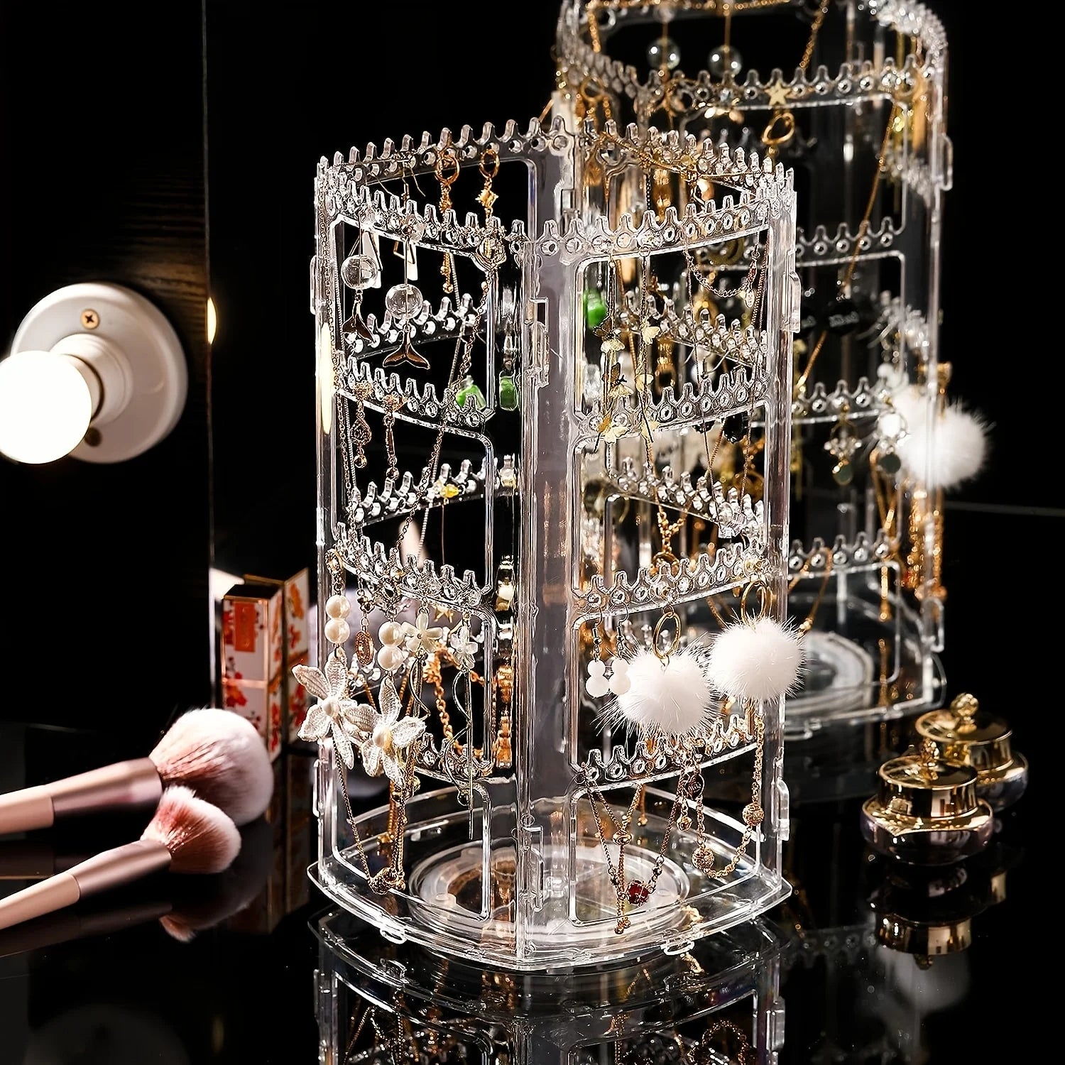 Présentoir Collier Plastique Rotatif Tour
