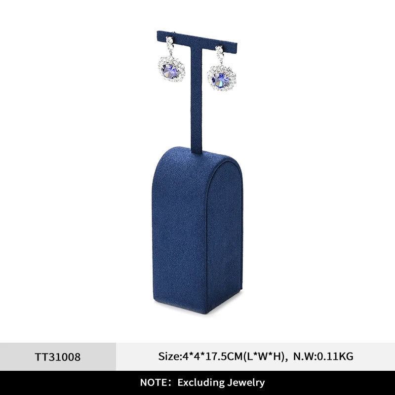 Buste Bijoux Cuir Bleu Modulable Vitrine