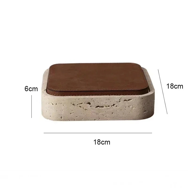 Boîte Bijoux Cuir Marbré Luxe Rangement
