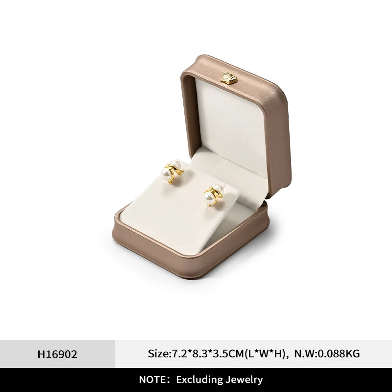 Boîte Bijoux Cuir Doré Coffret Mariage Premium