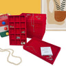 Plateau Bijoux Velours Rouge Multi Configurations
