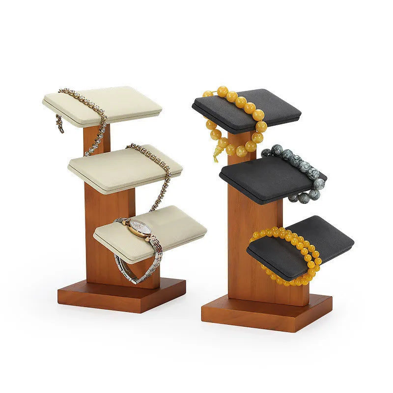 Présentoir Bracelet Bois Massif Barre T