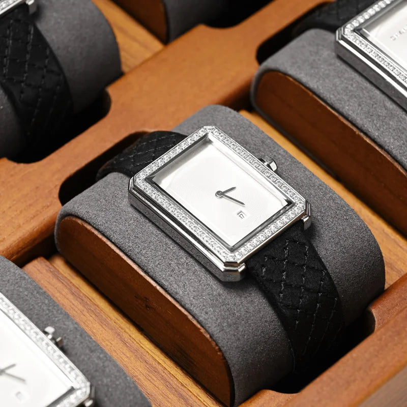 Boite Montre Bois 10 Grilles Vitrine Homme Femme