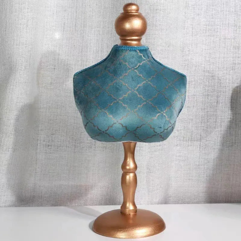 Présentoir Collier Buste Bois Bambou Élégant