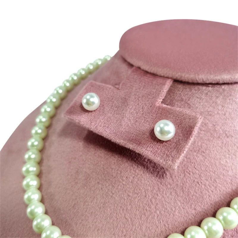 Présentoir Collier Velours Ras de Cou Rose
