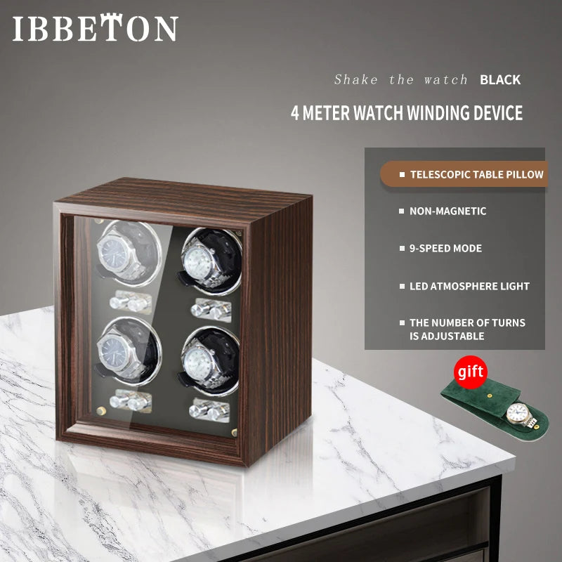 Coffre Fort Montre Bois IBBETON Remontoir 2 4 6 Emplacements