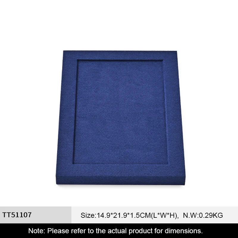Plateau Bijoux Microfibre Bleu Modulable