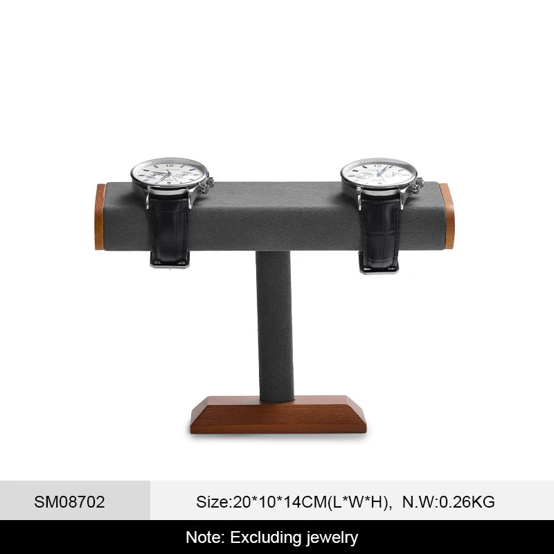 Porte Montre Bois T-Bar Bracelet Rangement