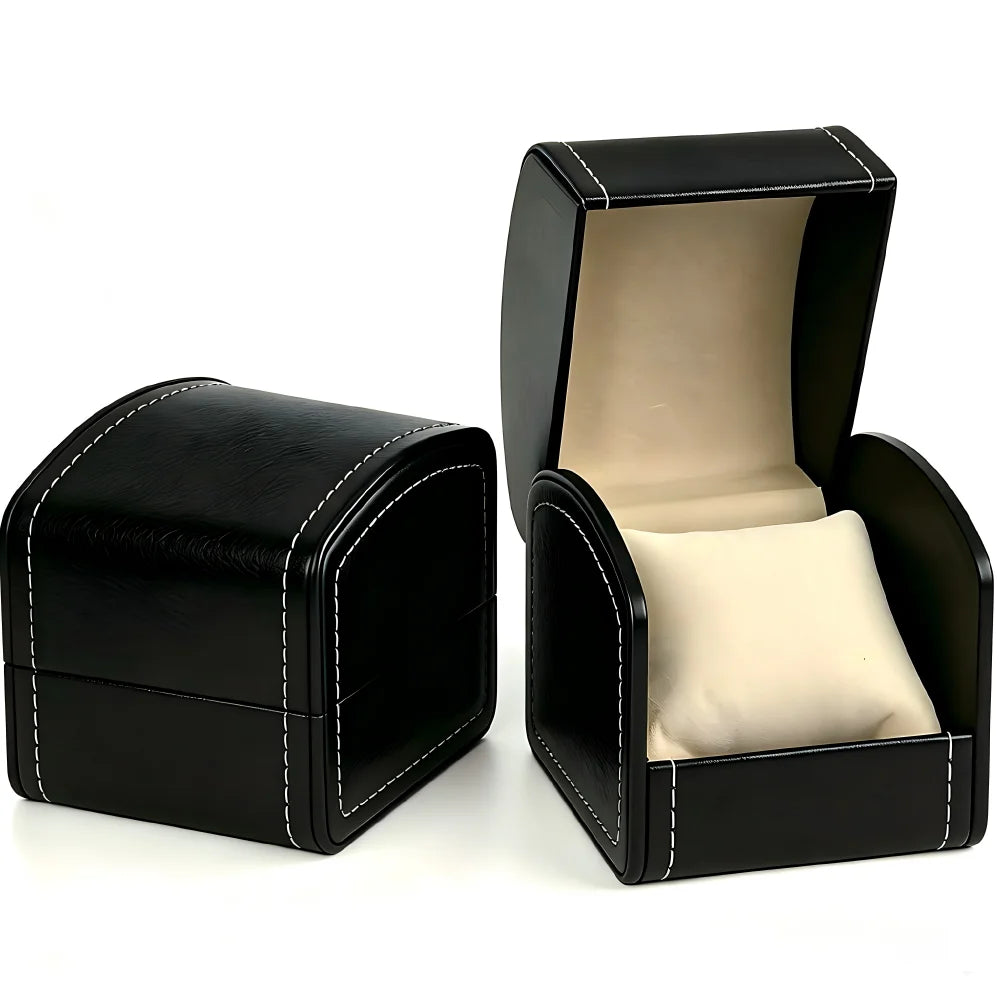 Boîte Montre Cuir Coussin Voyage Premium