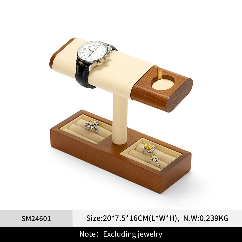 Présentoir Montre Bois Chargeur Applewatch Support
