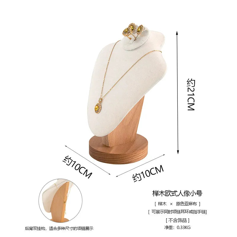 Présentoir Bijoux Bois Noyer Lin Comptoir