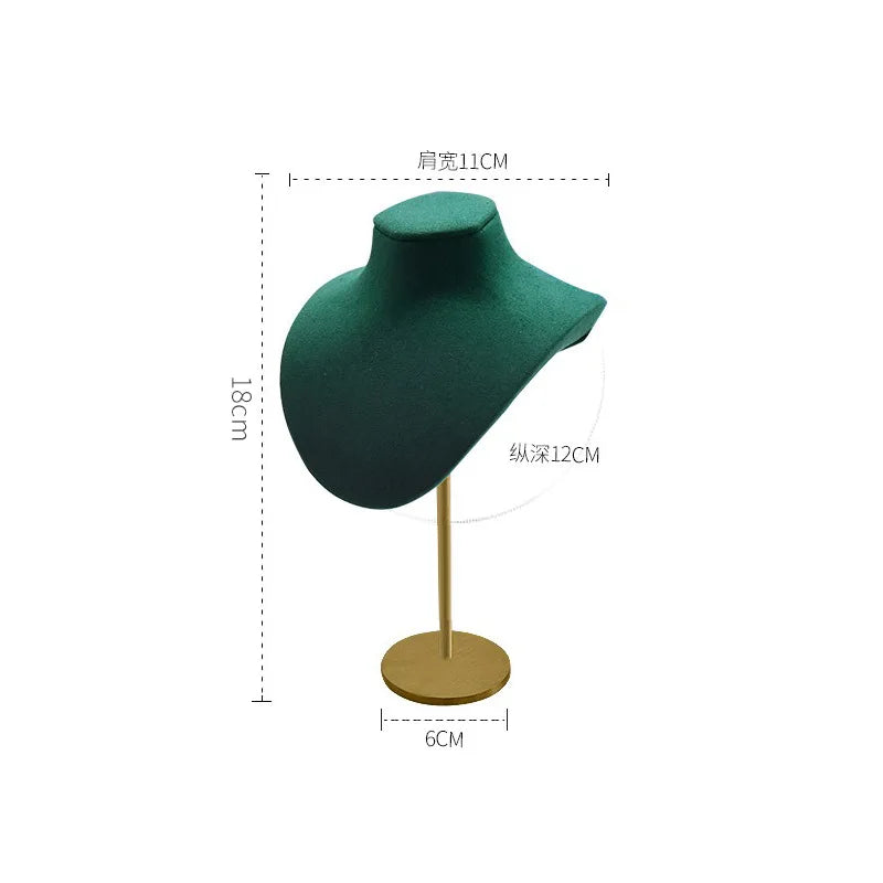Présentoir Collier Bois Bambou Buste Bijoux