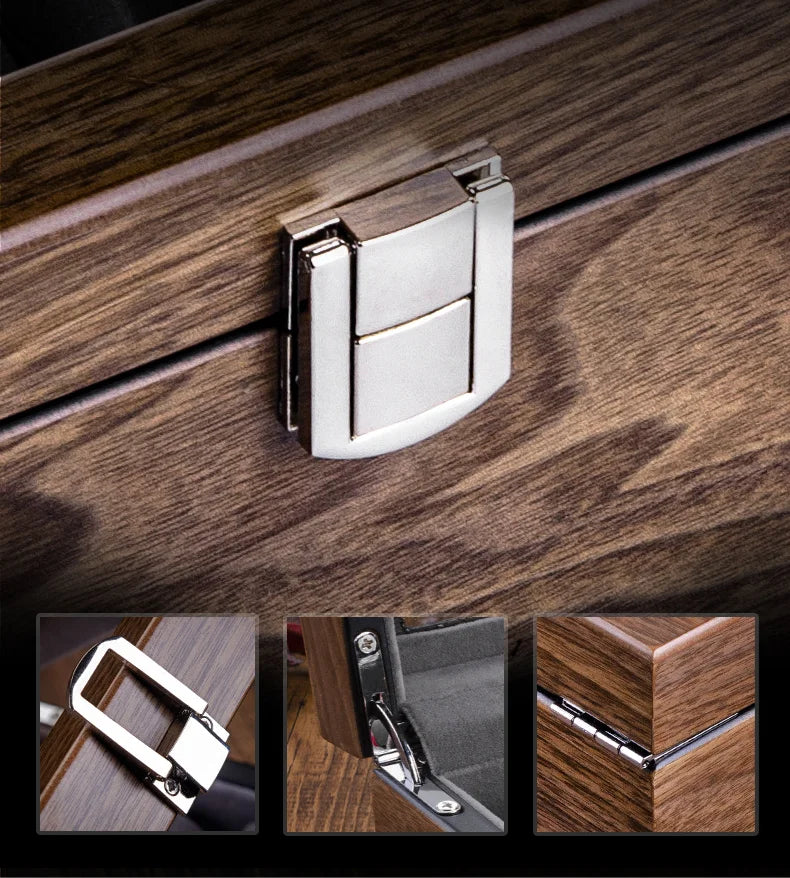 Boîte Montres Bois 4 Places Coffret