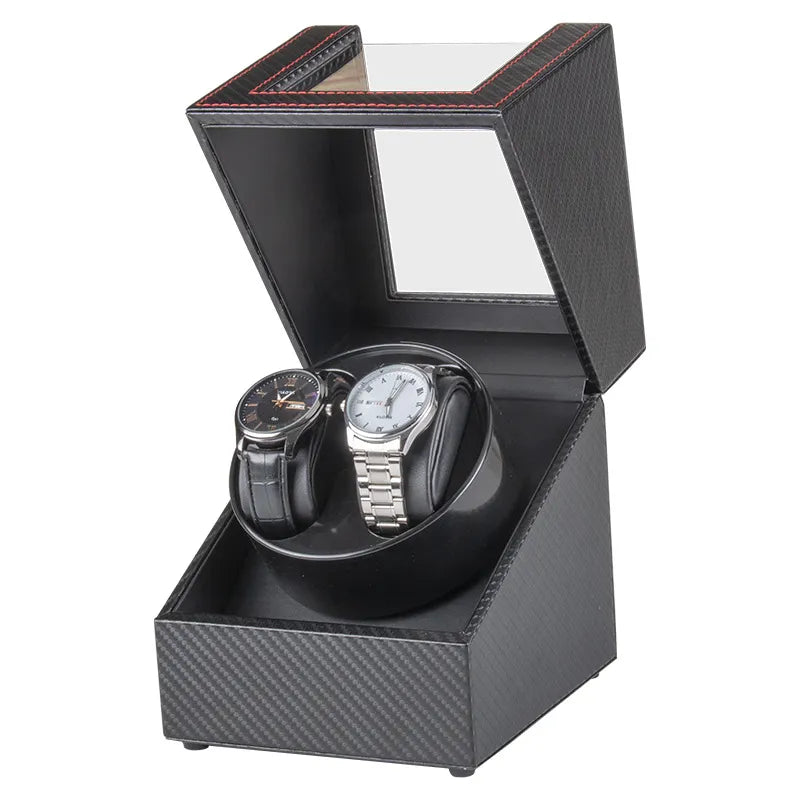 Remontoir Montre Automatique Double Cuir Luxe