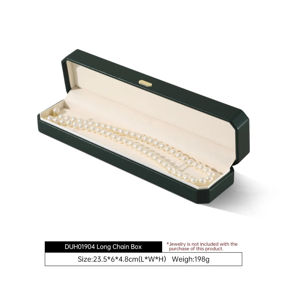 Boîte Cuir Bijoux Bague Boucle Oreille Coffret Cadeau