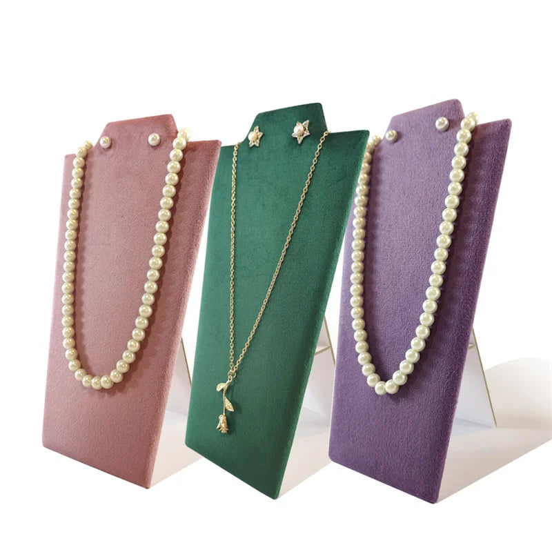 Présentoir Collier Velours Plat Multicolore