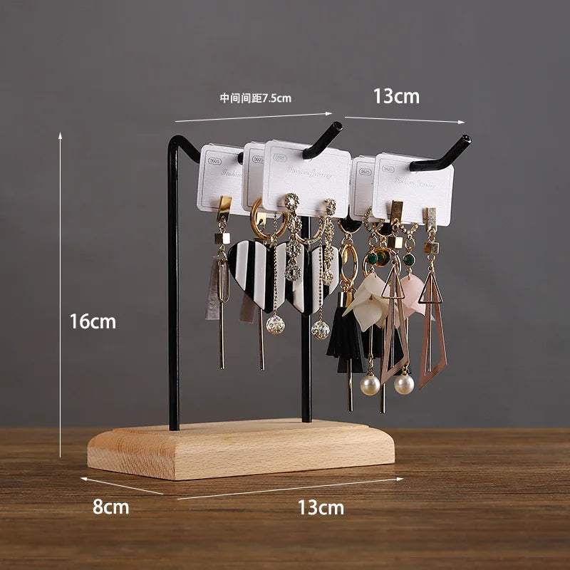 Porte Bijoux Bois Métal Crochet Multi Usages