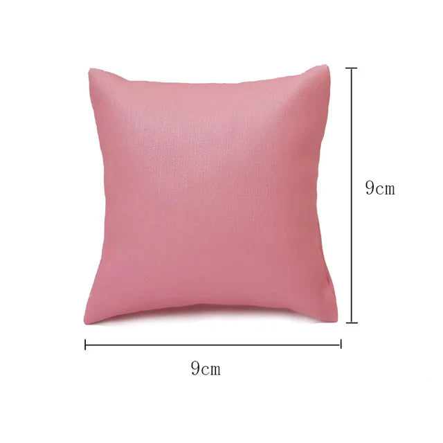 Coussin Présentoir Cuir Rose Montre Bracelet